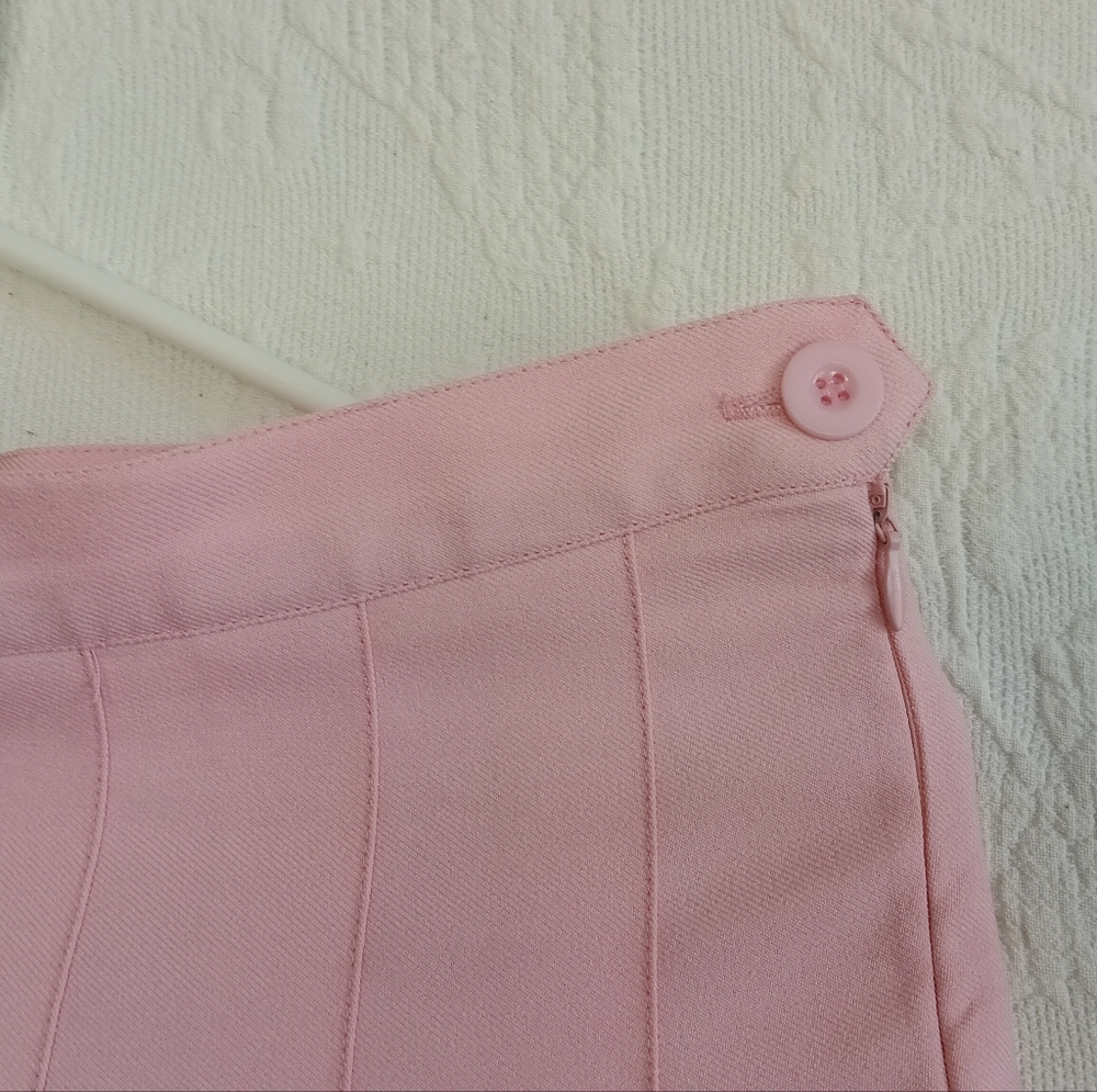 Fei Li Lai Pink Pleated Tennis Skort Pastel Barbie Activewear Skater Girl Flirty - Picture 2 of 9